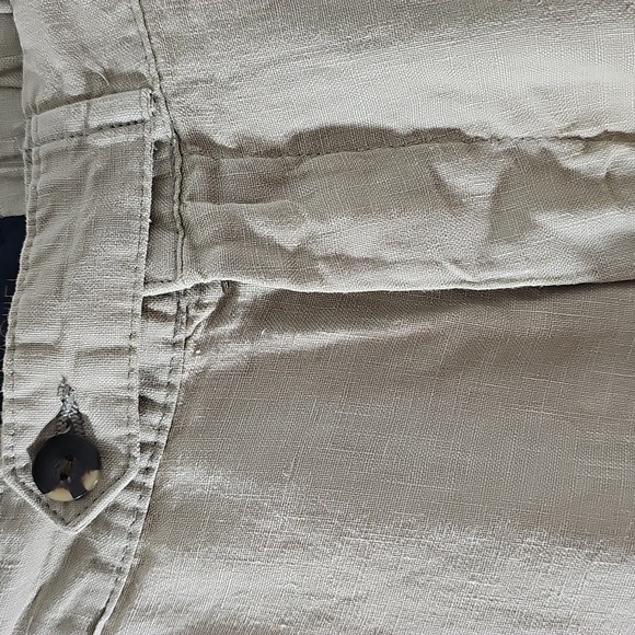 Womens Linen Casual Cargo Pants, Rachel Roy Size Meduim. Khahi - Picture 2 of 9